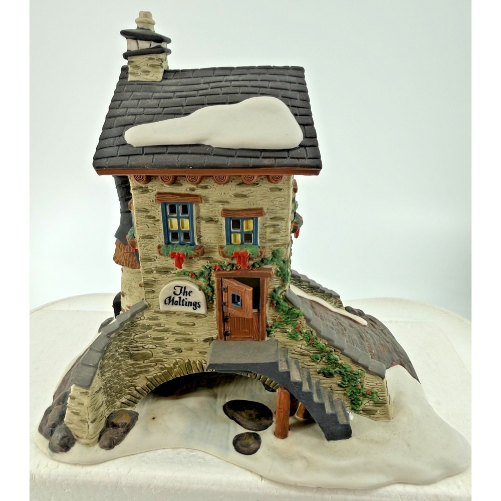 Department 56 Dickens Village The Maltings Porcelain Building 1995 Box Light